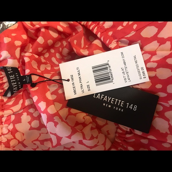 Lafayette 148 womens pink blouse, large - Picture 3 of 4